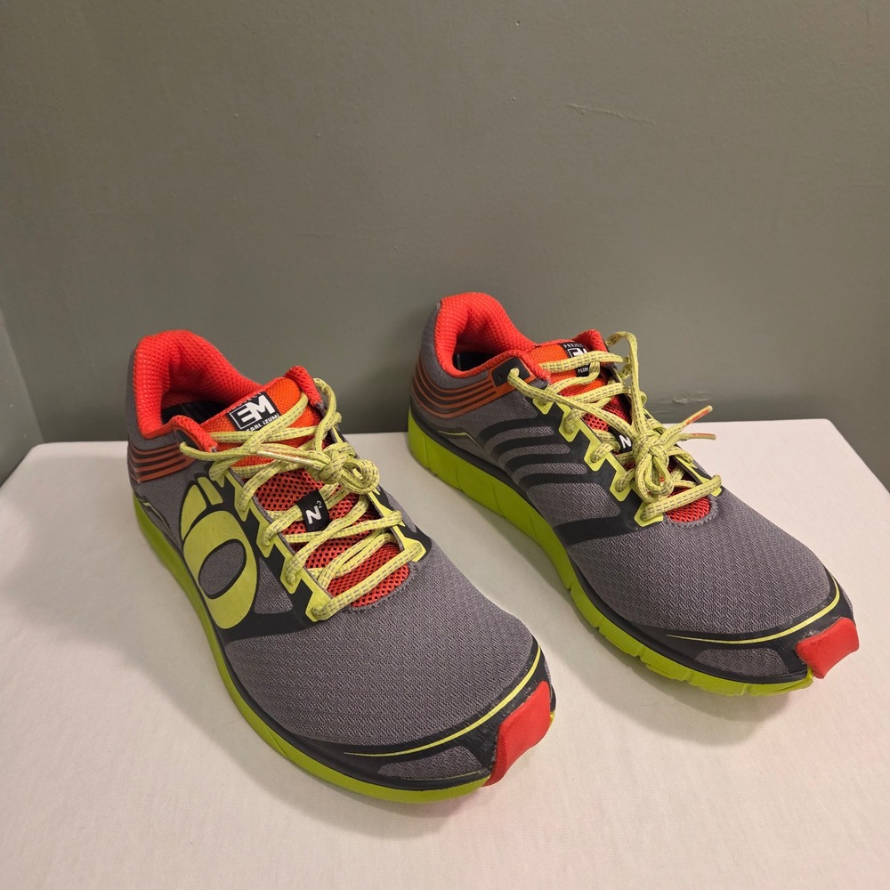 Pearl Izumi Men's EM Road N2 Running Sneakers Size 12 Gray Neon Green